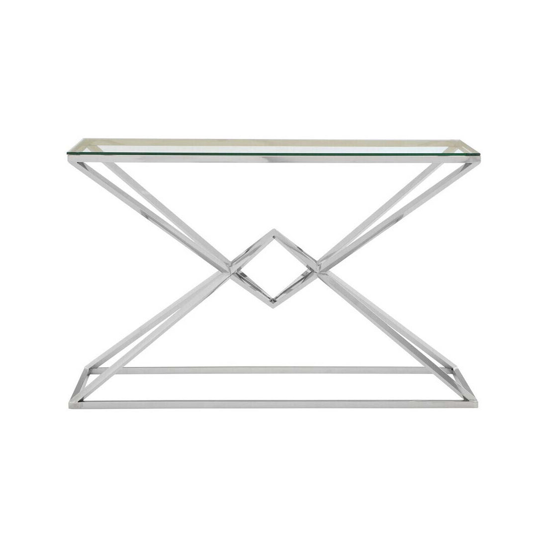 Allure Tempered Glass Rectangular Console Table