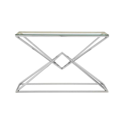 Allure Tempered Glass Rectangular Console Table