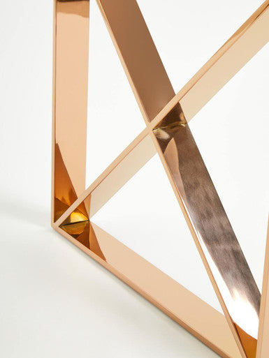 Allure Rose Gold Cross Legs End Table - Image 10
