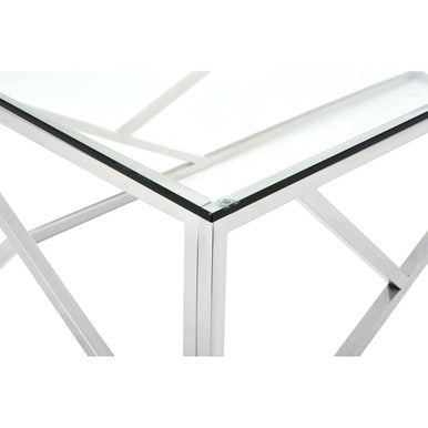 Allure Stainless Steel Geometric Coffee Table - Image 5