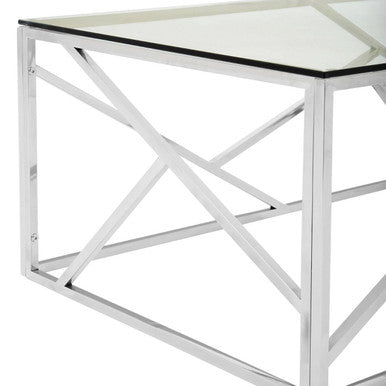 Allure Stainless Steel Geometric Coffee Table