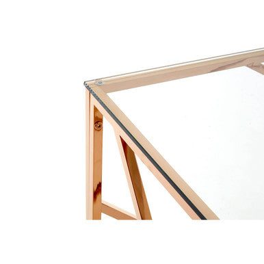 Allure Rose Gold Geometric Console Table - Image 5