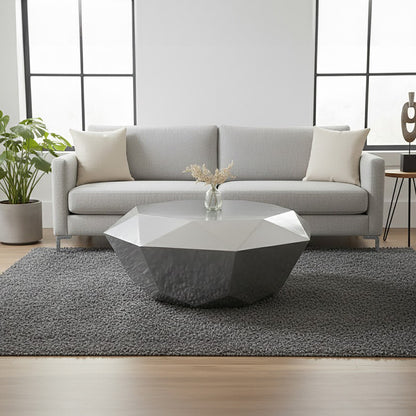 Allure Silver Diamond Cut Coffee Table