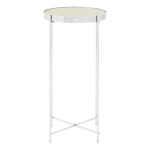 Allure Silver Mirror Tall Side Table
