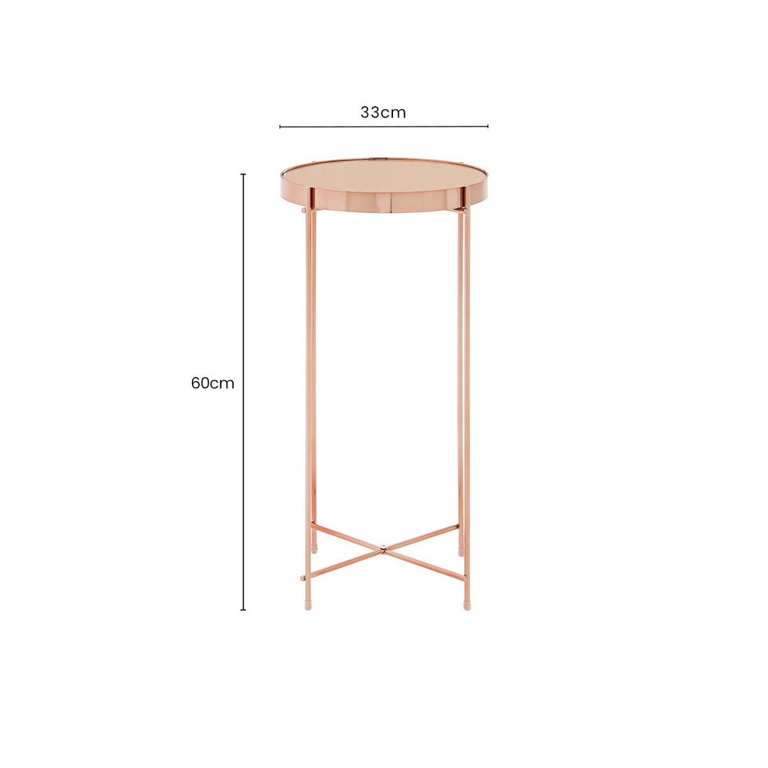 Gold Mirrored Tall Two Tier Side Table | Allure