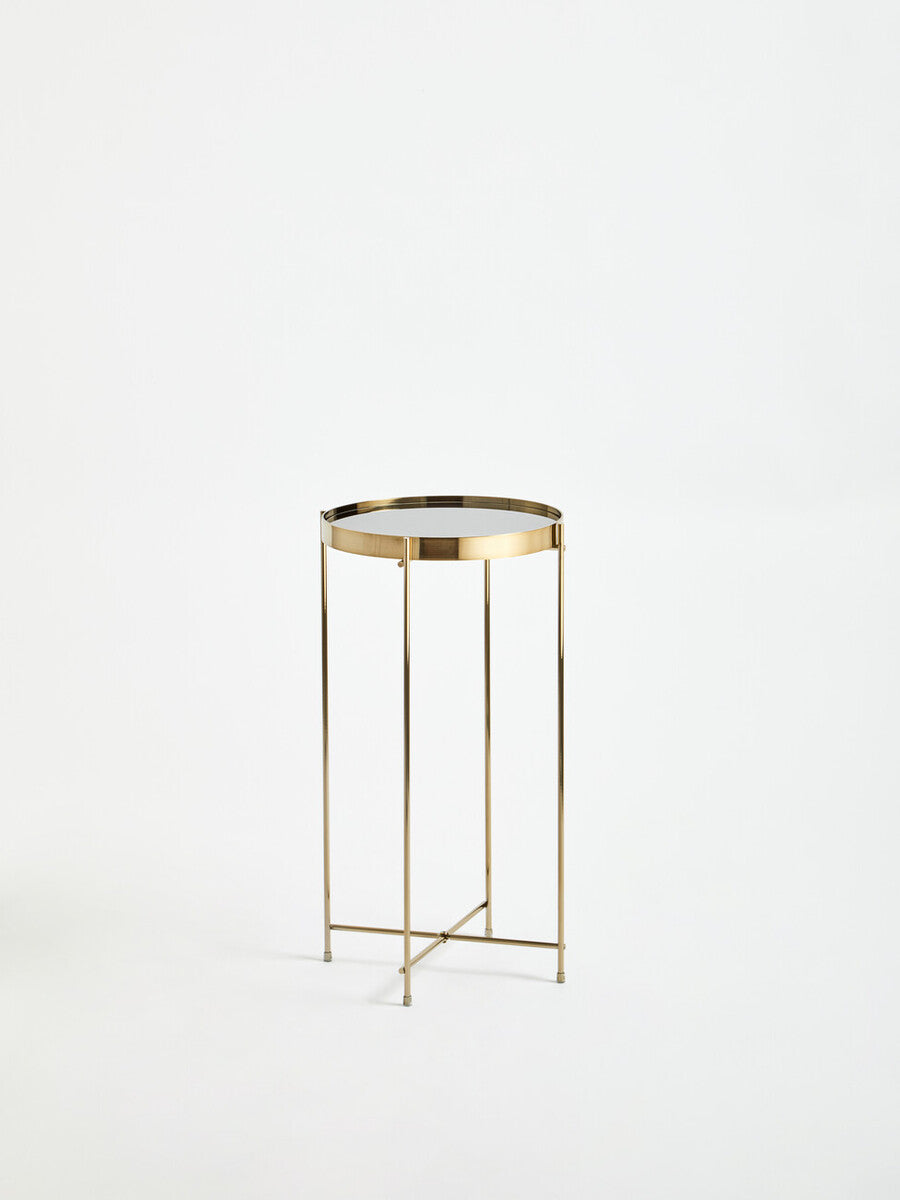 Allure Black Mirror Tall Side Table