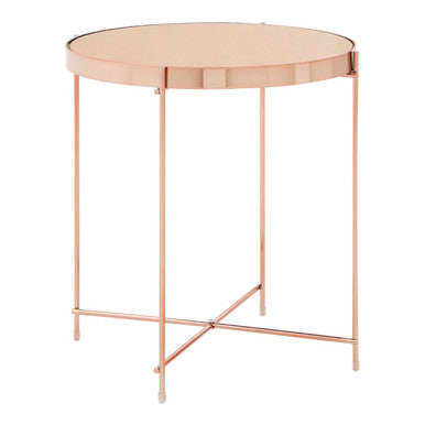 Allure Pink Mirror Low Side Table - Image 3