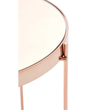 Allure Pink Mirror Low Side Table