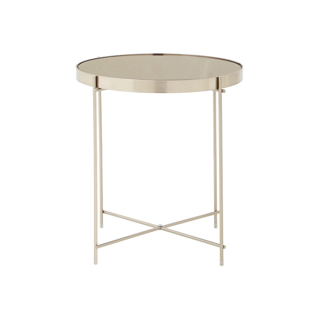 Allure Grey Mirror Low Side Table