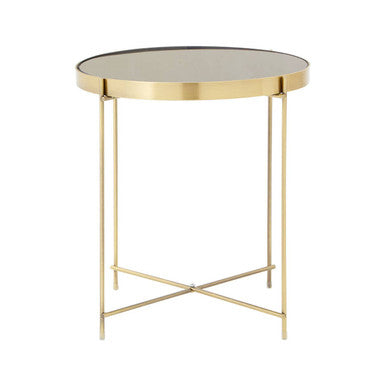 Allure Black Mirror Low Side Table