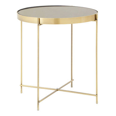 Allure Black Mirror Low Side Table