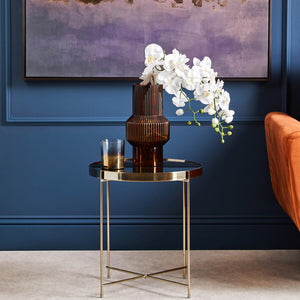 Allure Black Mirror Low Side Table