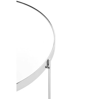 Allure Large Silver Mirror Side Table - Image 4