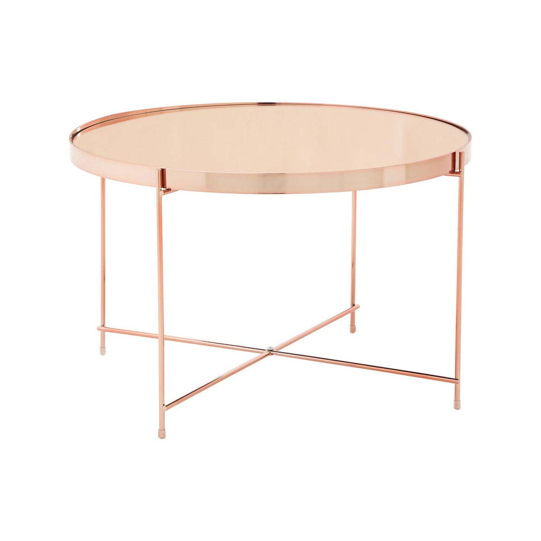 Allure Large Pink Mirror Side Table