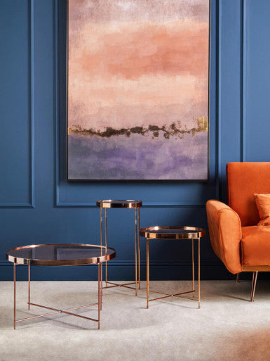 Allure Large Pink Mirror Side Table