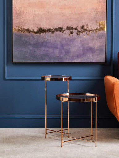 Allure Large Pink Mirror Side Table - Image 4