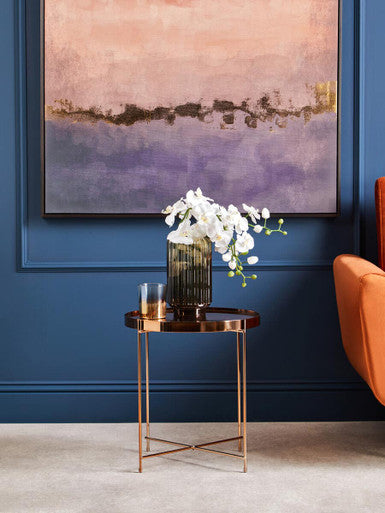 Allure Large Pink Mirror Side Table