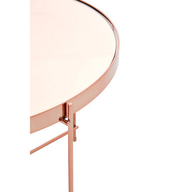 Allure Large Pink Mirror Side Table - Image 8