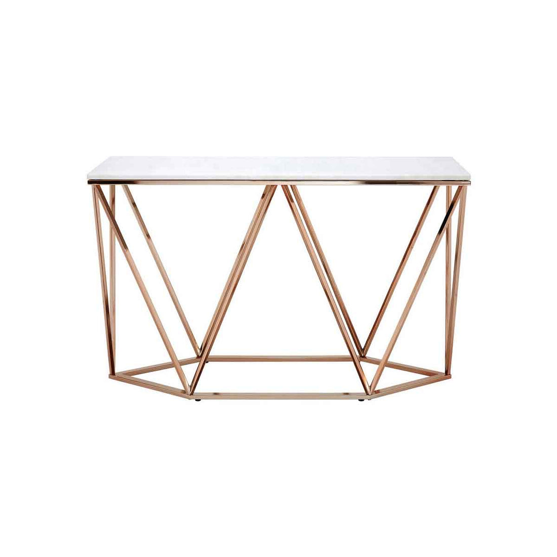 Allure Rectangular Champagne Console Table