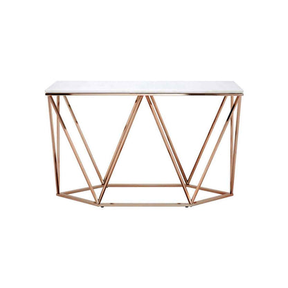 Allure Rectangular Champagne Console Table