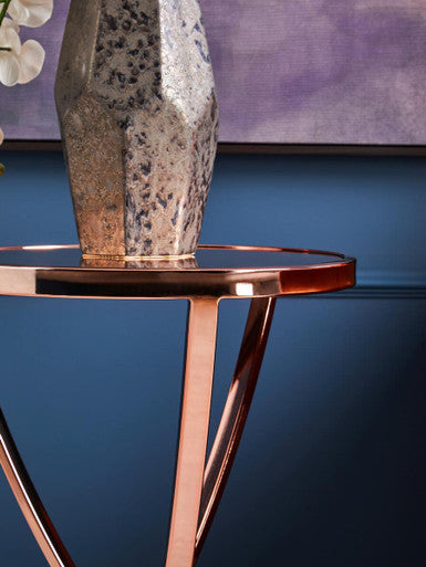 Allure Rose Gold Pinched Side Table - Image 4
