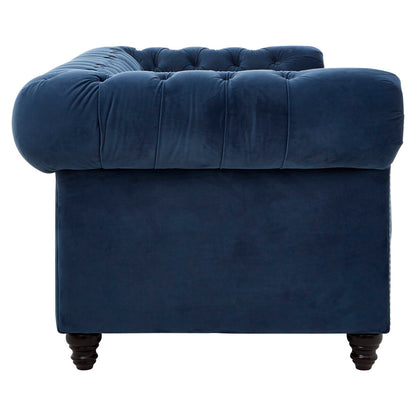 3 Seater Midnight Velvet Sofa, Stella - Image 3