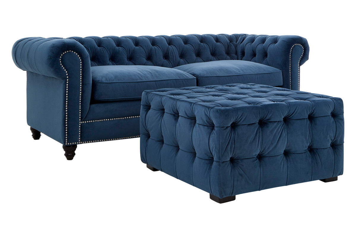3 Seater Midnight Velvet Sofa, Stella - Image 5