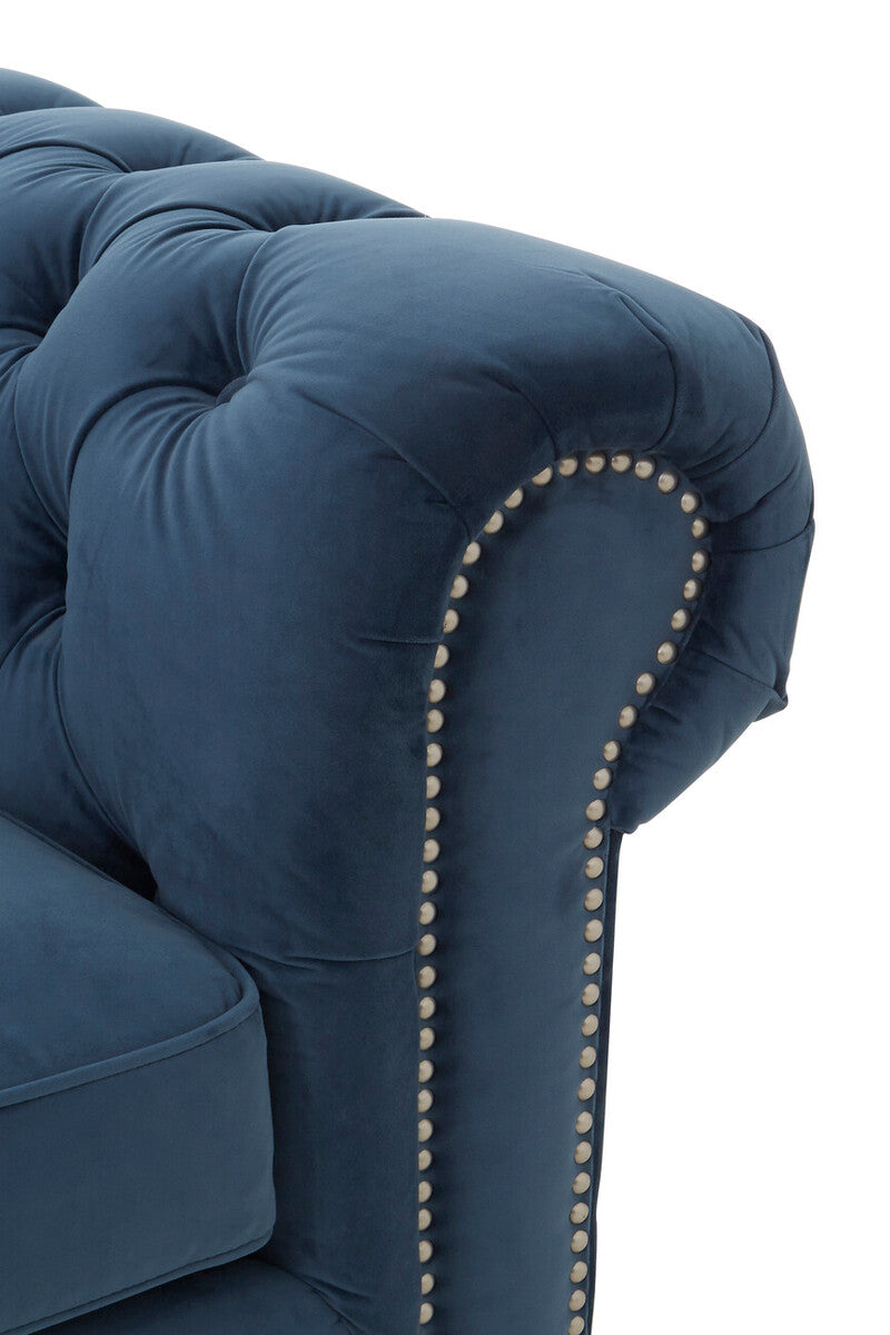 3 Seater Midnight Velvet Sofa, Stella - Image 6