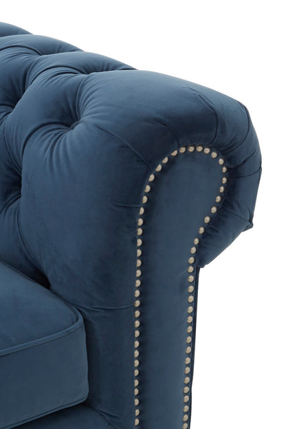 3 Seater Midnight Velvet Sofa, Stella - Image 6
