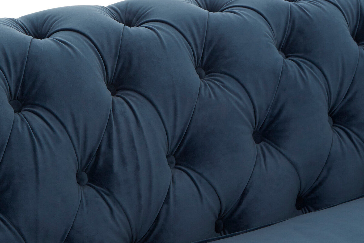 3 Seater Midnight Velvet Sofa, Stella - Image 7