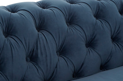 3 Seater Midnight Velvet Sofa, Stella - Image 7