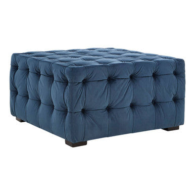 Stella Midnight Velvet Button Stool
