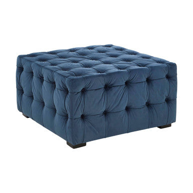 Stella Midnight Velvet Button Stool