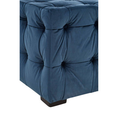 Stella Midnight Velvet Button Stool