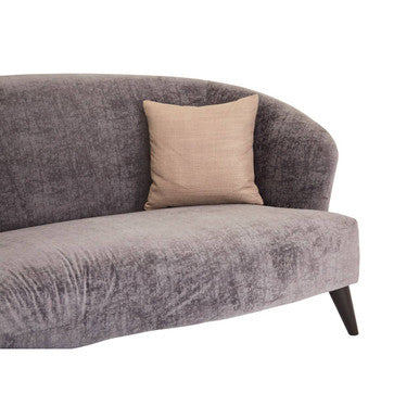 3 Seater Grey Velvet Sofa, Reine