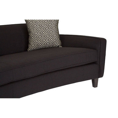 3 Seater Black Dimity Fabric Sofa, Rania