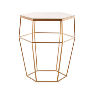 Shalimar Hexagonal Marble Top Side Table