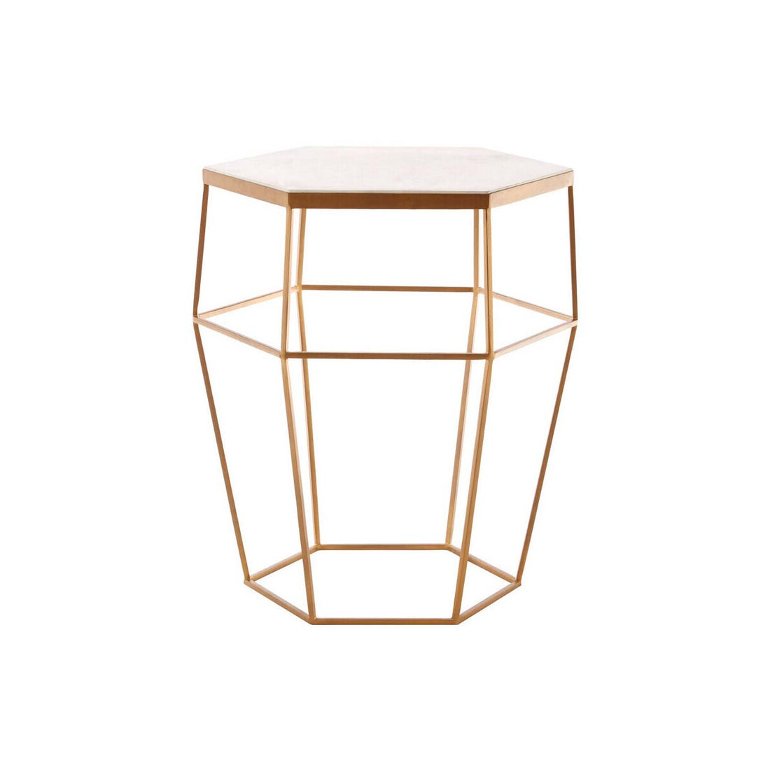 Shalimar Hexagonal Marble Top Side Table
