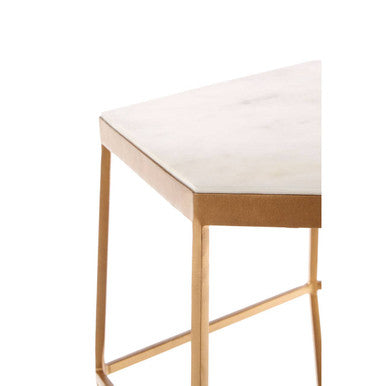 Shalimar Hexagonal Marble Top Side Table