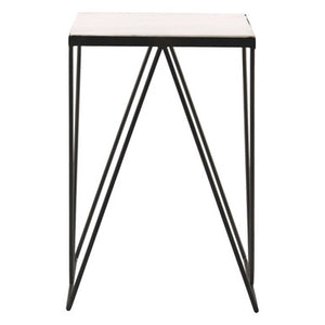 Shalimar Side Table With Matte Black Legs