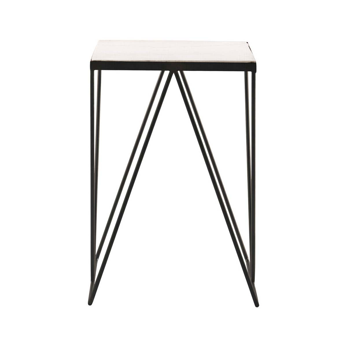 Shalimar Side Table With Matte Black Legs