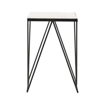 Shalimar Side Table With Matte Black Legs