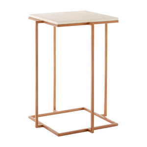 Shalimar Side Table With Gold Finish Legs