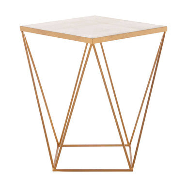 Shalimar Square Marble Top Side Table