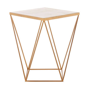 Shalimar Square Marble Top Side Table