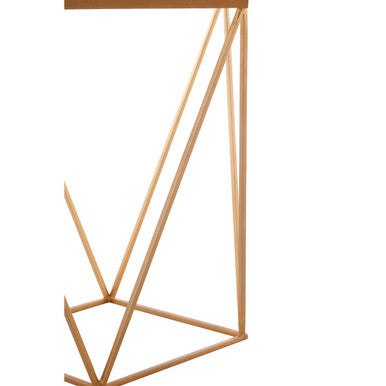 Natural Round Marble Top Side Table with Geometric Gold Metallic Base, Shalimar