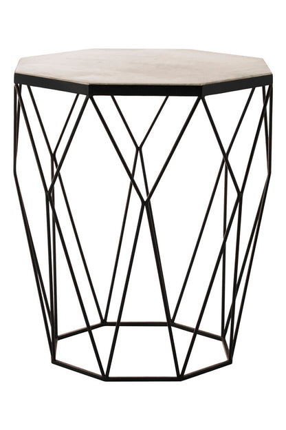 Shalimar Octagonal Matte Black Side Table