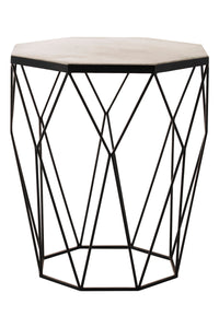 Shalimar Octagonal Matte Black Side Table