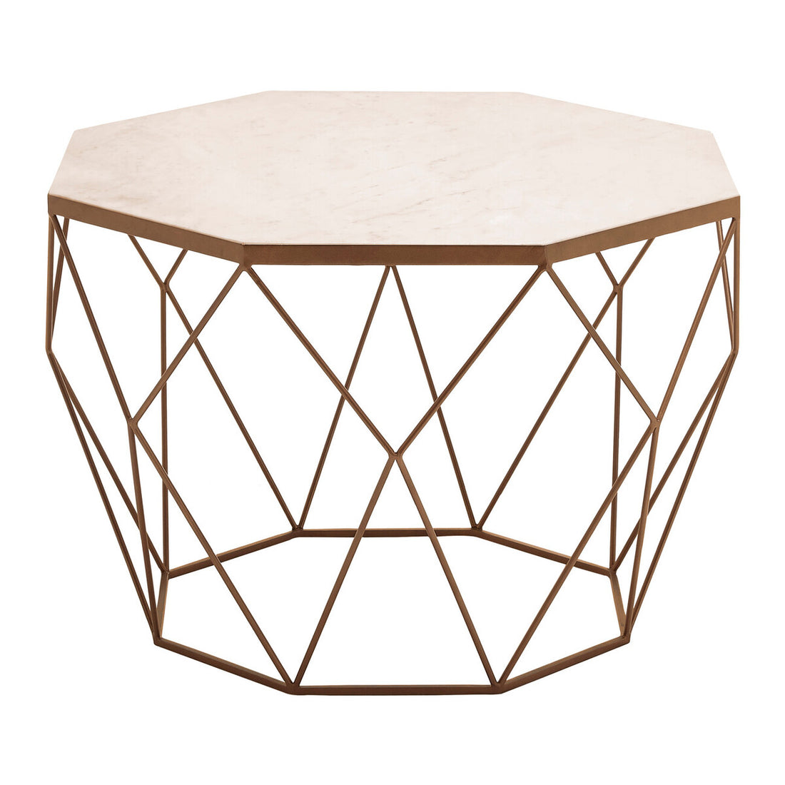 Shalimar Octagonal White Marble Top Coffee Table