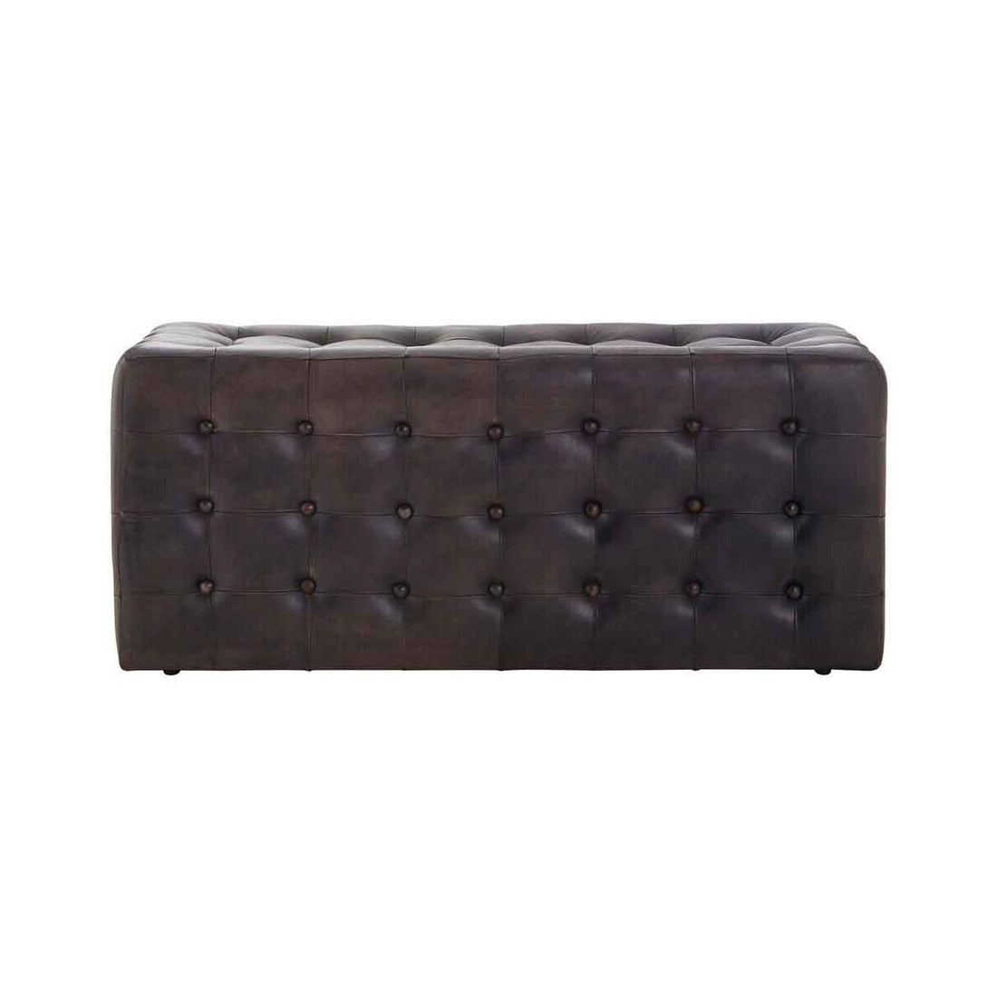 Buffalo Antique Black / Brown Leather Bench